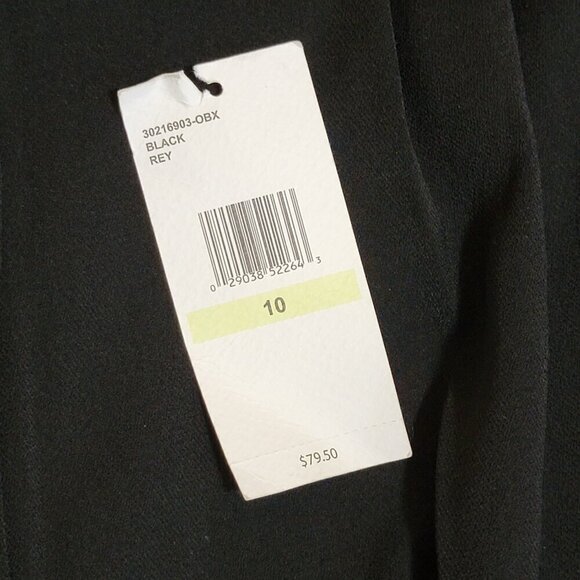 Jessica Simpson Black High Rise Wide Leg‎ Pleated Trouser Pants 10 Office Career - Picture 10 of 10